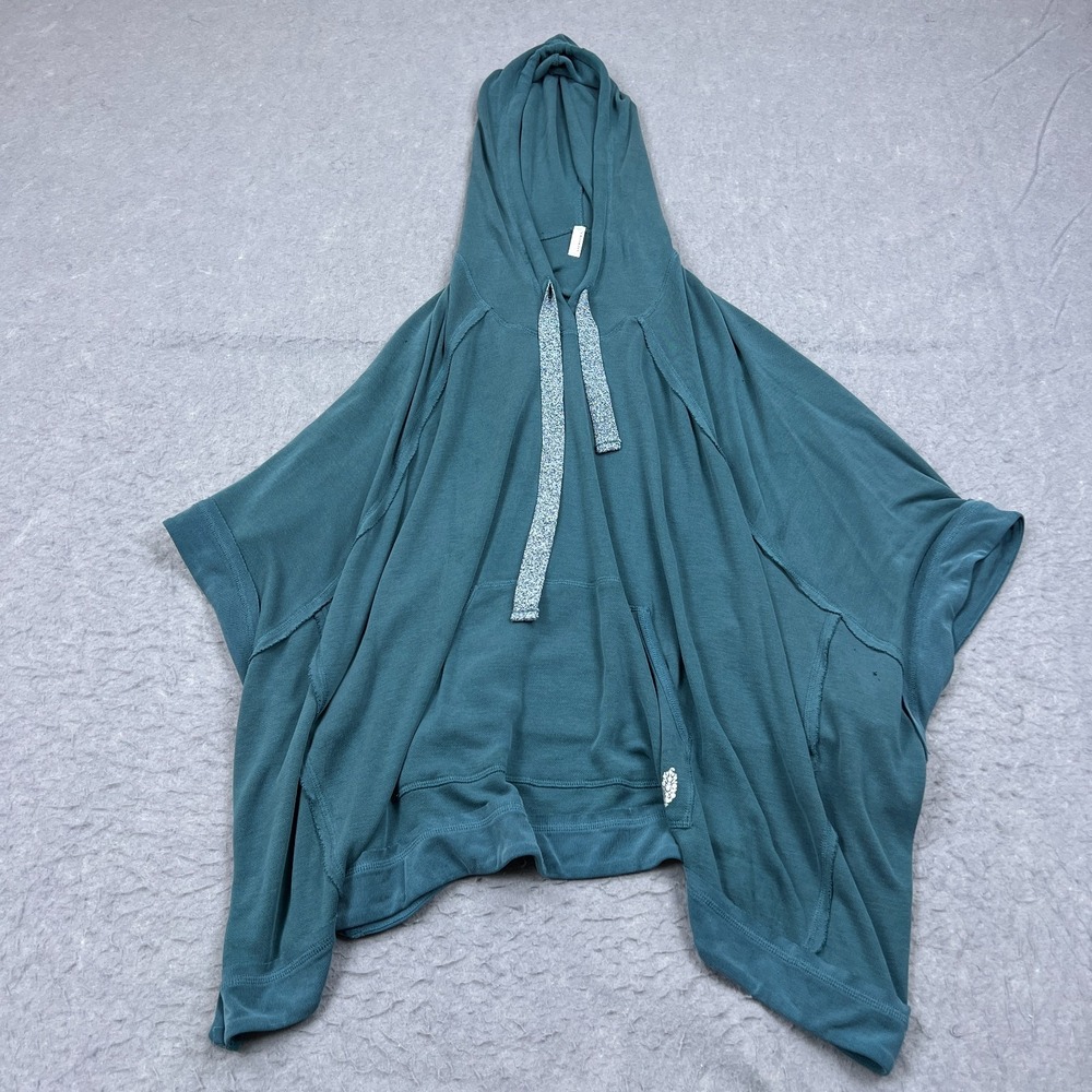 Free People Movement Hoodie Women's XS Blue Oversized Poncho Slouch Drape *READ*